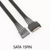 SATA 15Pin Stromkabel Flaches Netzteil Verlängerungskabel Hohe Strombelastbarkeit Festplattenstromversorgungskabel für HDD Ladekabel