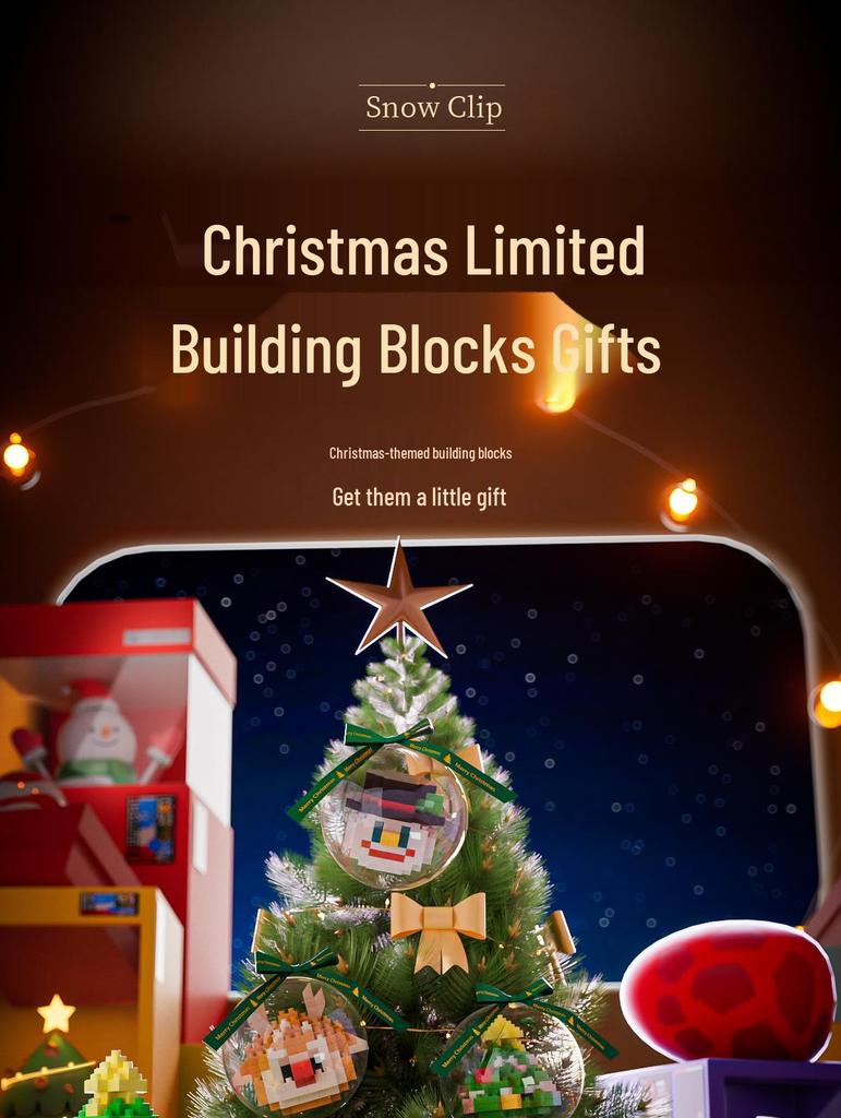 MARD Original Christmas Building Blocks: Santa Claus, Reindeer, Snowman, and Tree Ornaments DIY Toy Set