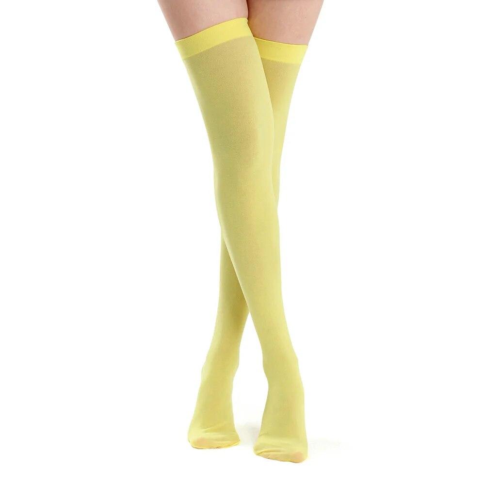 2024 Women Solid Color Cotton Thigh High Over The Knee Stockings for Lady Girls Black White Grey Warm Long Stocking Sexy Medias