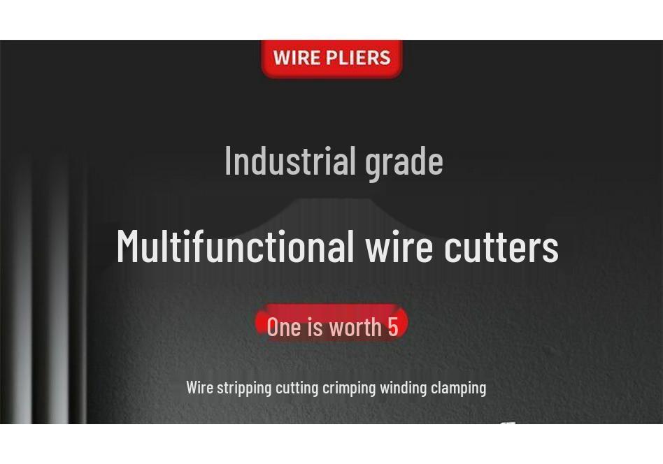Industrial Grade Multi-Functional Wire Cutter Set: 8" Needle-Nose Pliers, 6" Diagonal Cutters, and Electrician's Snips.
