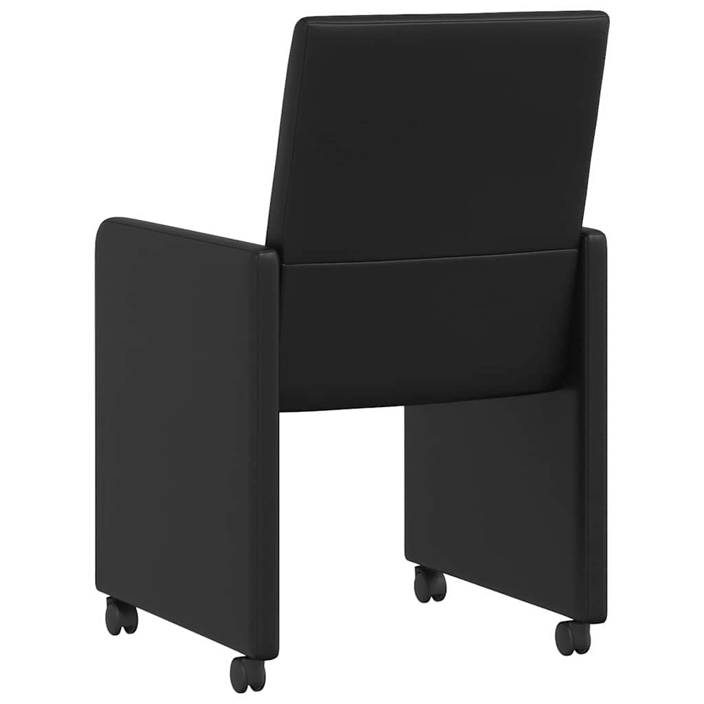 Dining Room Chairs with Casters 2 pcs Black 57 x 66 x 94 cm