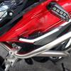 2 Stück Motorrad Frontseiten-Spoiler Winglets Aerodynamisches Flügelset Feste Windabweiser mit LED-Licht Klebe-Dekoraufkleber