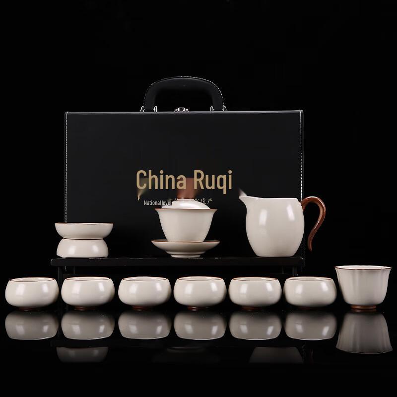 Shixun High-End Ru Kiln Ceramic Tea Set