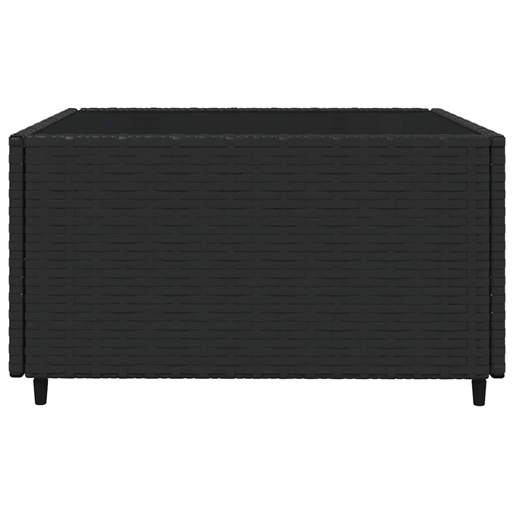 Vidaxl 3-Cz. Garden Lounge Set, Cushions, Black PE Rattan