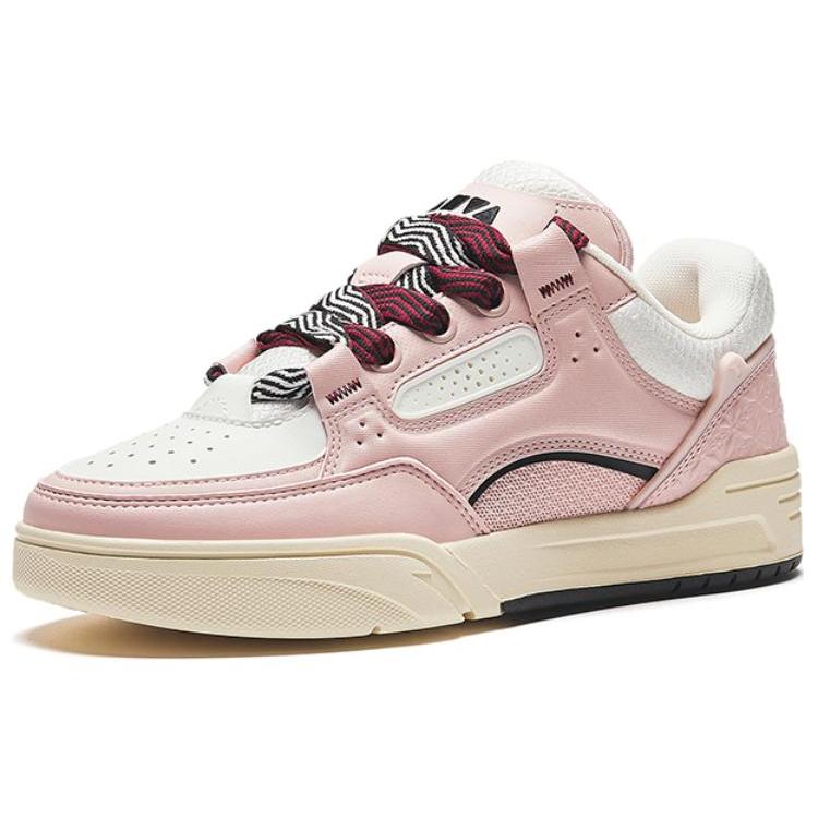 New Anta AOJIE Anti Slip And Wear Resistant Lightweight Low Top Skateboard Shoes Men's Pink 912338040-1