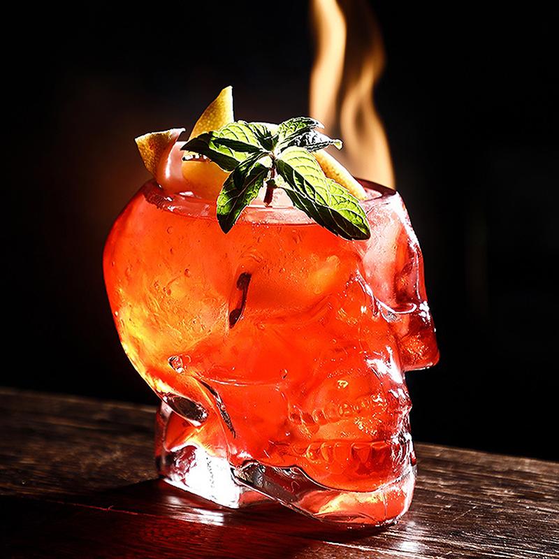 Halloween Haushalt Totenkopf Glas Teetasse Transparent Kaffee Saft Becher Trinken Bar Club Whisky Wein Bier Tasse