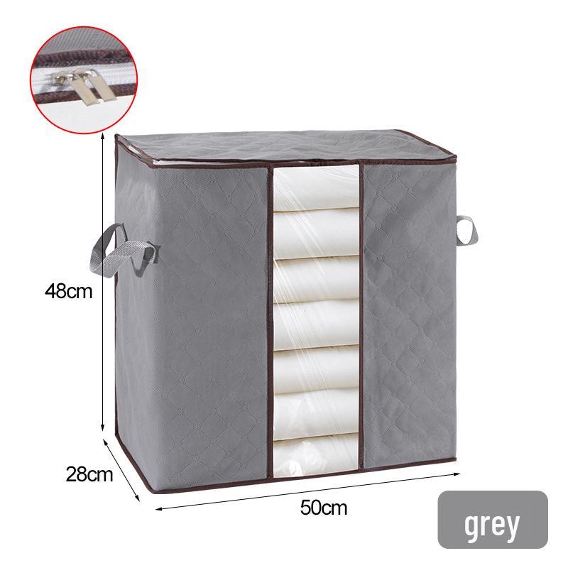 

Хлопковая сумка для хранения одеял с прозрачным окном – Органайзер для одежды и бытовая коробка для одеяла Single (22*30*2cm)