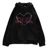 Women's 2024 Korean-Style Letter Print Loose Long Sleeve Hoodie