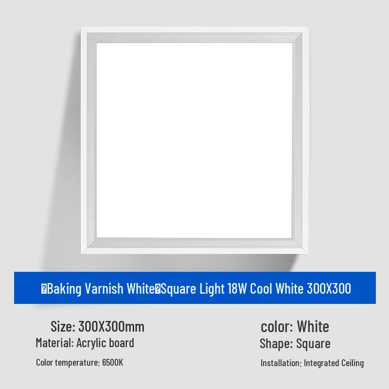 

30x30 Recessed LED Ceiling Light for Kitchen, Bathroom, Shower - Aluminum Frame