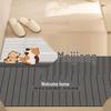 Cute Corgi Floor Mat: Durable, Dust-resistant, and Cuttable Entrance Rug