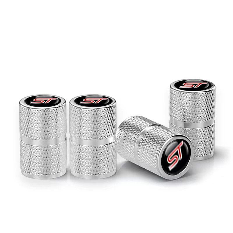 ZKBGQ1 4Pcs/set High Quality Car Valve Caps Stem Case Covers For ST Line Accessories Wheel Valve Dust Caps Tyre Rim Stem Cover For Ford