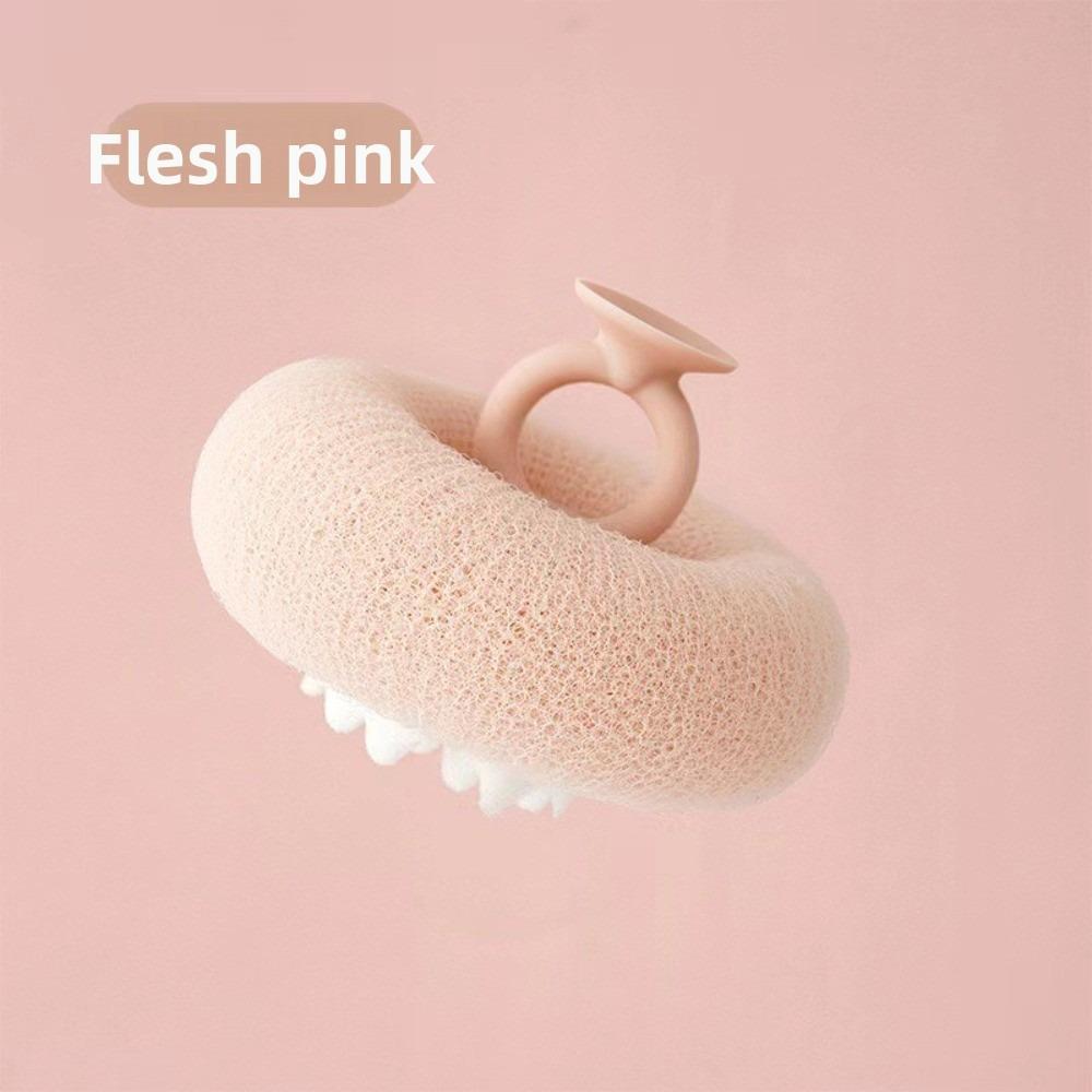 Superweicher Sonnenblumen-Saugnapf-Badeball Mehrfarbiges Netz Runde Form Badeschwamm Reinigungsbürste Multifunktional