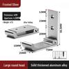 Black Aluminum Alloy Folding Wall-Mounted Coat Hook - Punch-Free, Solid Single Hook