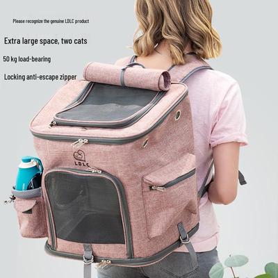 Extra Grote Kattenrugzak: Ruime, Opvouwbare Transportbox voor Twee Katten