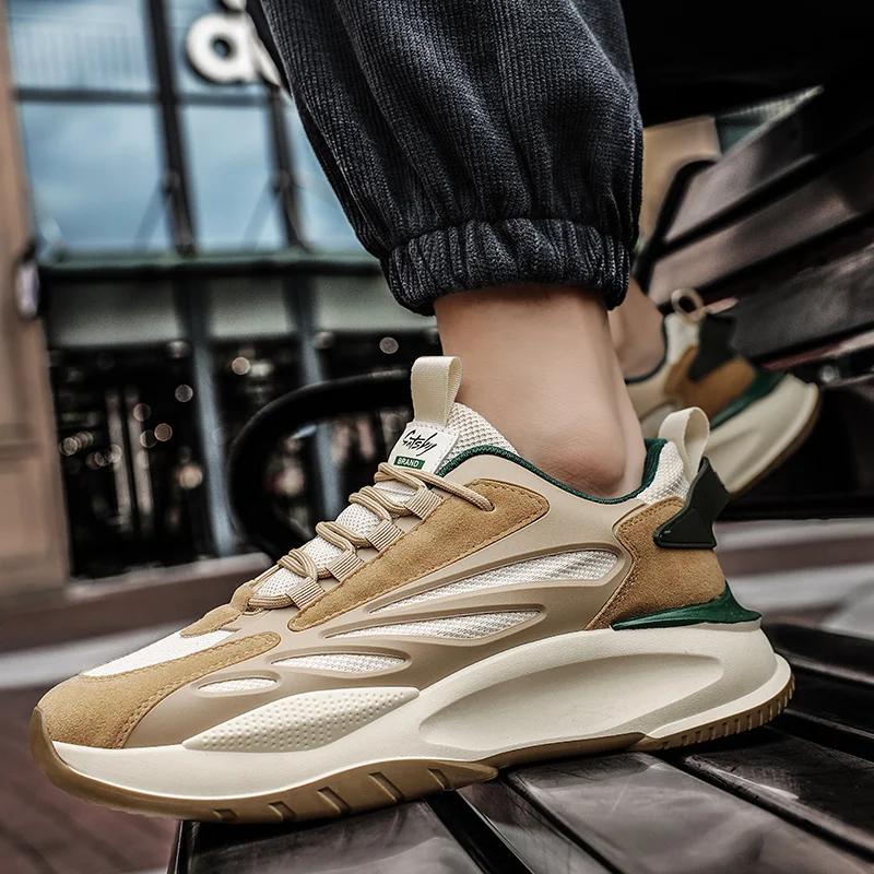 Fashion Original Men's Sneakers Size 45 Thick Sole Sports Shoes Trainer Race Breathable Fashion Running Sneakers Male Casual Mens Shoes