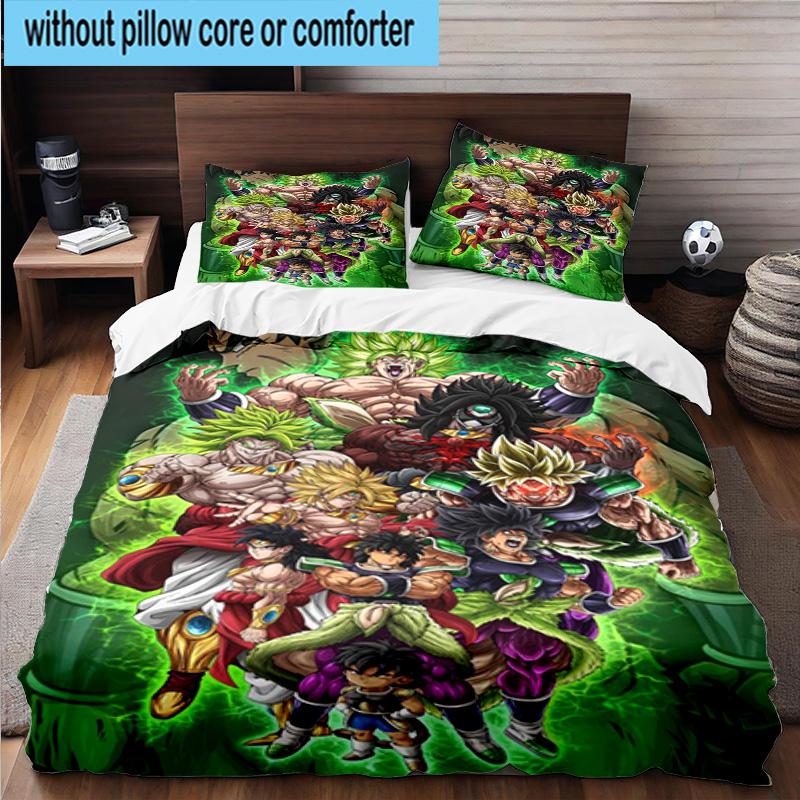 3PCS Goku Anime 3pcs Bedding,Including 3PCS Duvet Cover And 2pcs Pillowcases Perfect for Christmas,Ideal for Bedroom, Dormitory
