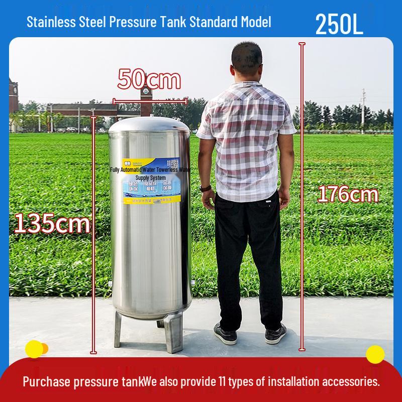 Home Use Automatic Stainless Steel Water Pressure Booster Pump and Tank