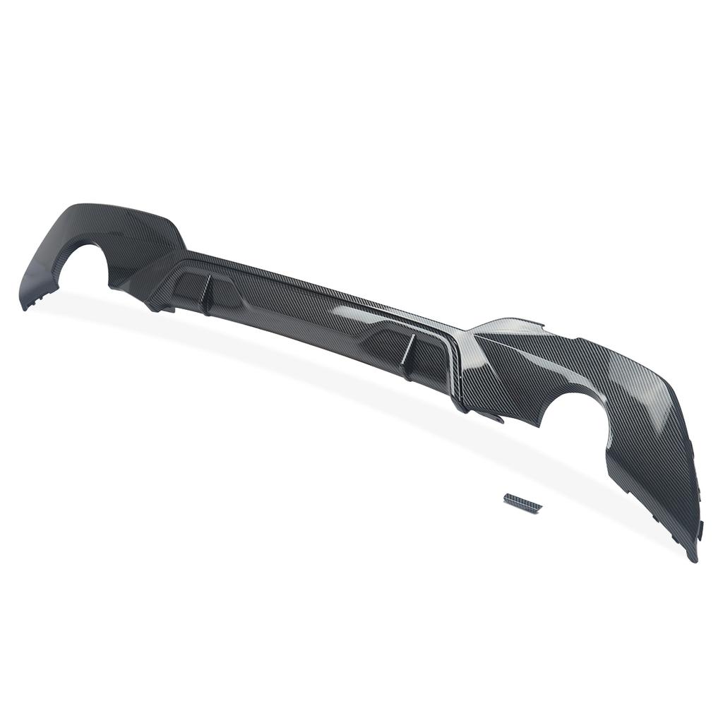 Car Rear Bumper Lip Spoiler Trim Splitter Diffuser For BMW 3 Series G20 G28 M Sport 2019-2020 Double-Single Round Out