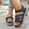 Fashion New Thick Bottom Roman Sandals Summer Casual Women's Shoes Peep Toe Sports Style Fashion Solid Color Wedge Female Beach Sandales