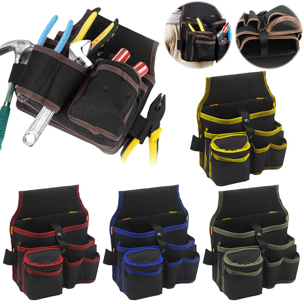 Electrician Tool Pouch Adjustable Belt Multi-Pocket Organizer Tool Storage Bag for Electricians Handymen Work Maintenance