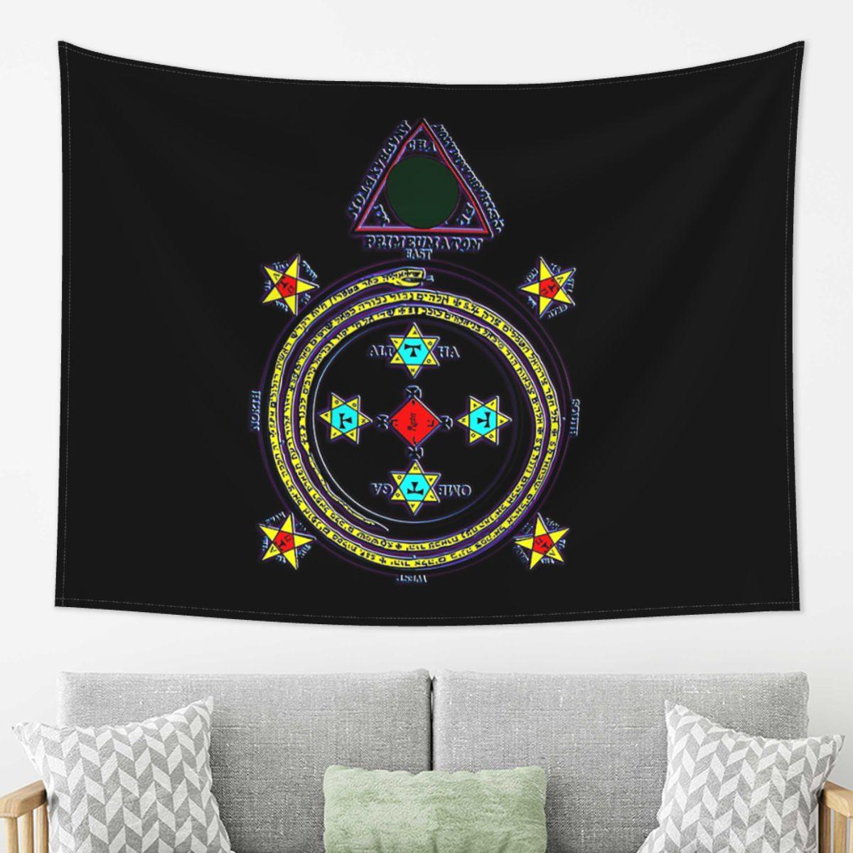 

Solomon Circle Goetia Tapestry Decor Art Aesthetic Tapestries for Living Room Bedroom Home Wall Cloth Wall Hanging 74x94cm(29x37in)