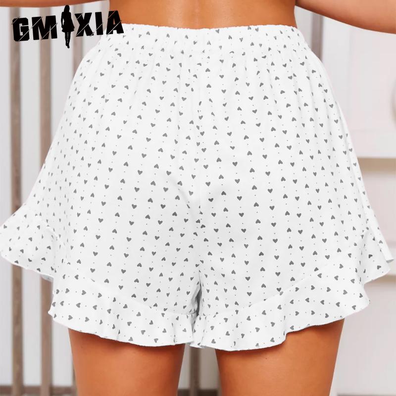 GMXIA Summer Short-sleeved Shorts Two-piece Loungewear Women's Loose Comfortable Suit