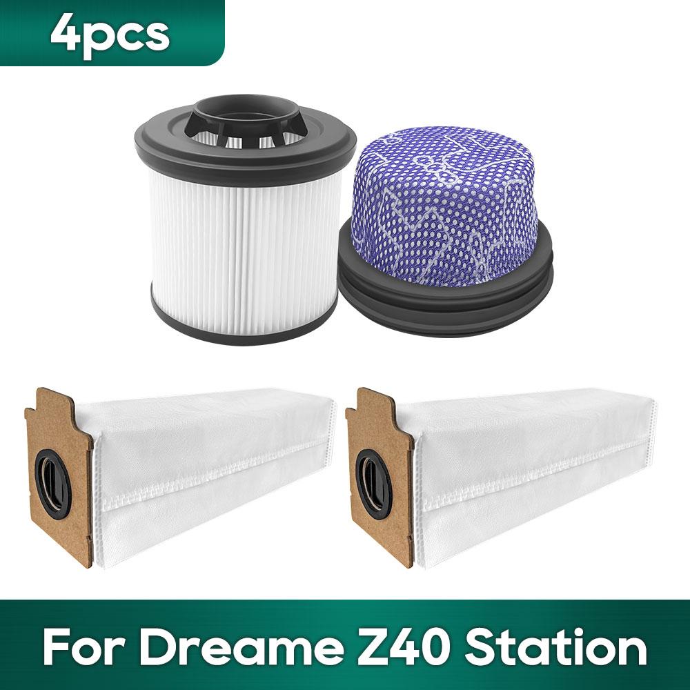 Compatible for Dreame Z40 Station Accessories Hepa Filter Dust Bag