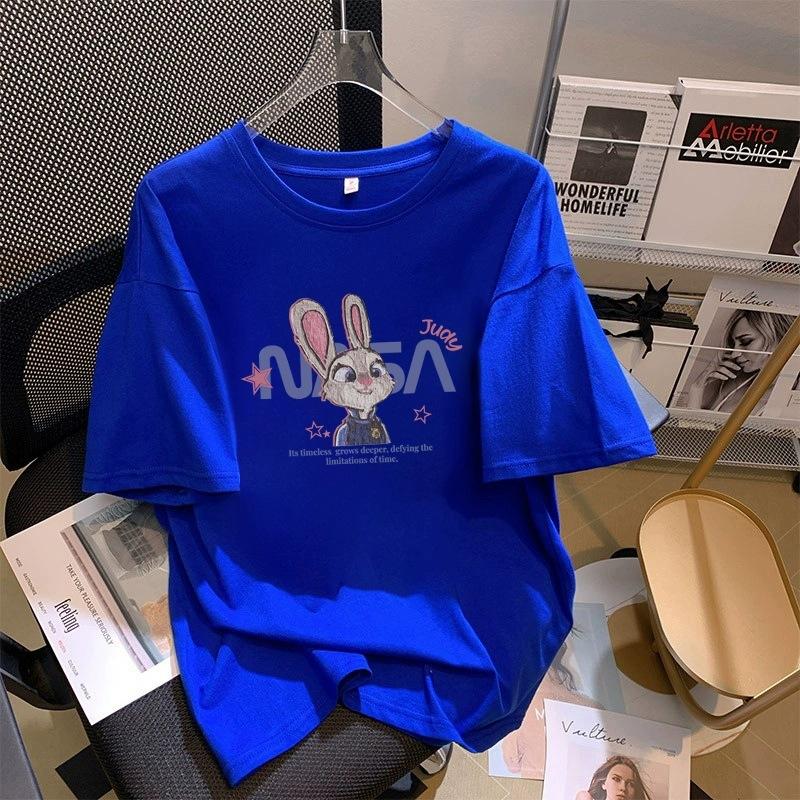 Tricou cu mânecă scurtă din bumbac pur, alb, pentru femei, de vară, nou, de dimensiuni mari, design lejer, imprimat, subțire, cu mânecă jumătate