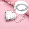 925 Sterling Silver 16-30 Inch Exquisite Heart-shaped Pattern Pendant Necklace for Women's Fashion Jewelry Wedding Accessories