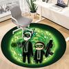 1 Stück Rick and Morty Büro Runder Teppich, Unter Bürostühlen Schlafzimmer Wohnzimmer Heimdekoration, Raumdeko, In Verschiedenen Größen Erhältlich
