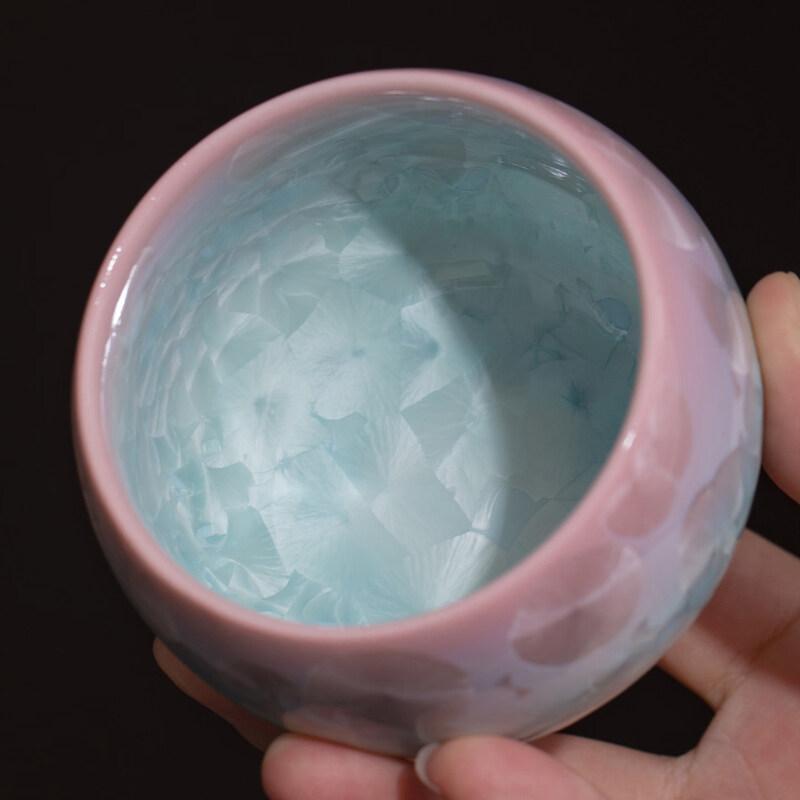 Kiln-Fired Crystal Glaze Ceramic Tea Tasting Cup