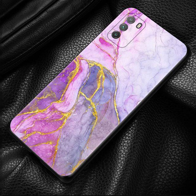 Telefon Fall Für Xiaomi Poco X3 X4 Nfc M3 M4 Pro Für Mi 12 Pro 11 10t Hinweis 10 5g 9 Abdeckung Shell Schönheit Marmor Gold Textur Quicksan