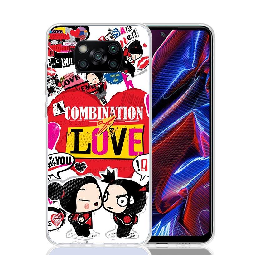 Cute Cartoon Pucca Garu Case Phone Cover for Xiaomi Poco X3 Nfc X5 X6 X7 X4 Gt F7 Ultra F6 F5 Pro F4 F3 M5S M5 M4 M3 5G Trend Fu