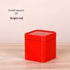 Mini Square Tin Sealed Tea Caddy Airtight Small Storage Jar for Coffee Beans Spices Home Kitchen Countertop Use