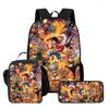 15 Inch 3PCS One Piece School Backpack Set with Lunch Bag Pencil Case Durable Lightweight Unisex Daypack for Boys Girls Age 6-10