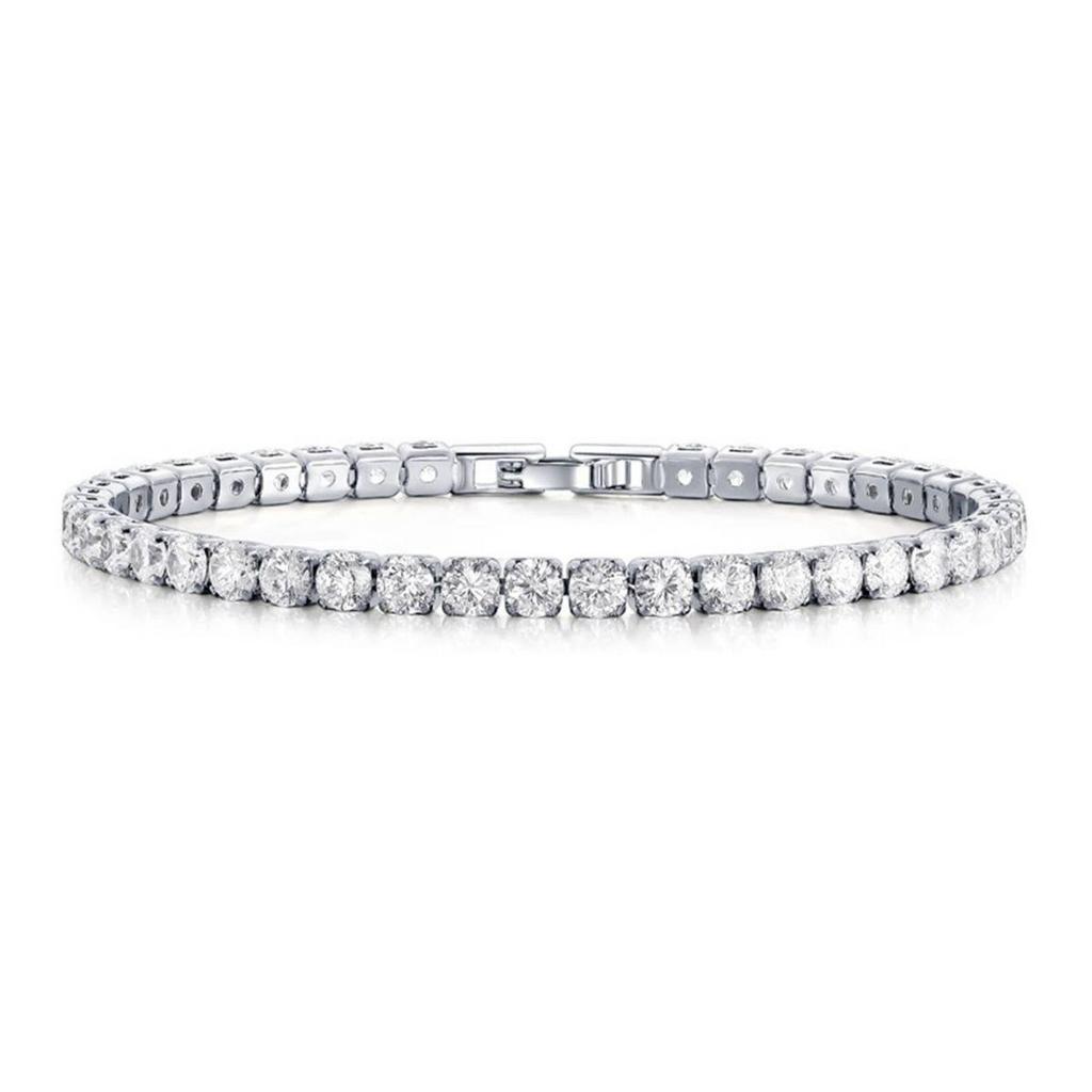 European & American Men's and Women's Hip-Hop Copper Zircon Tennis Bracelet 4.0