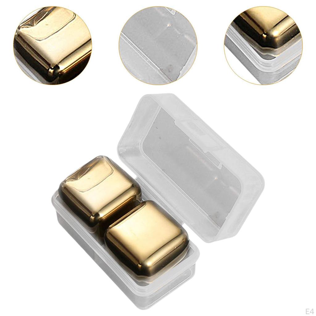 Stainless Steel Ice Cubes for Refreshing Drinks, Entertaining And Gifting