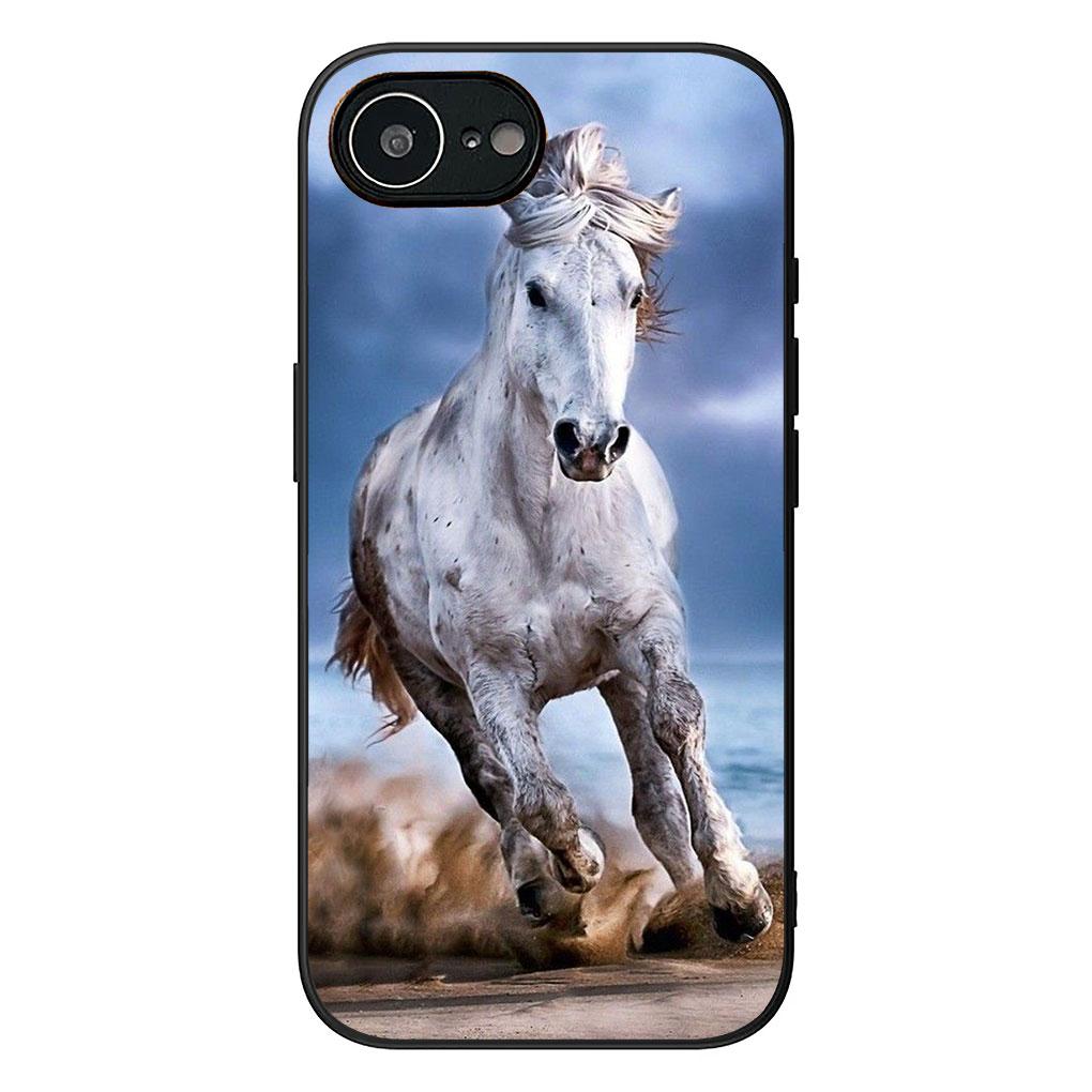 

Soft Cover for Apple iPhone 13 12 Mini XS 11 Pro Max 7 8 Plus + XR SE 2022 2020 SE3 Coque Phone Case Wild Free Running Horse iPhone X