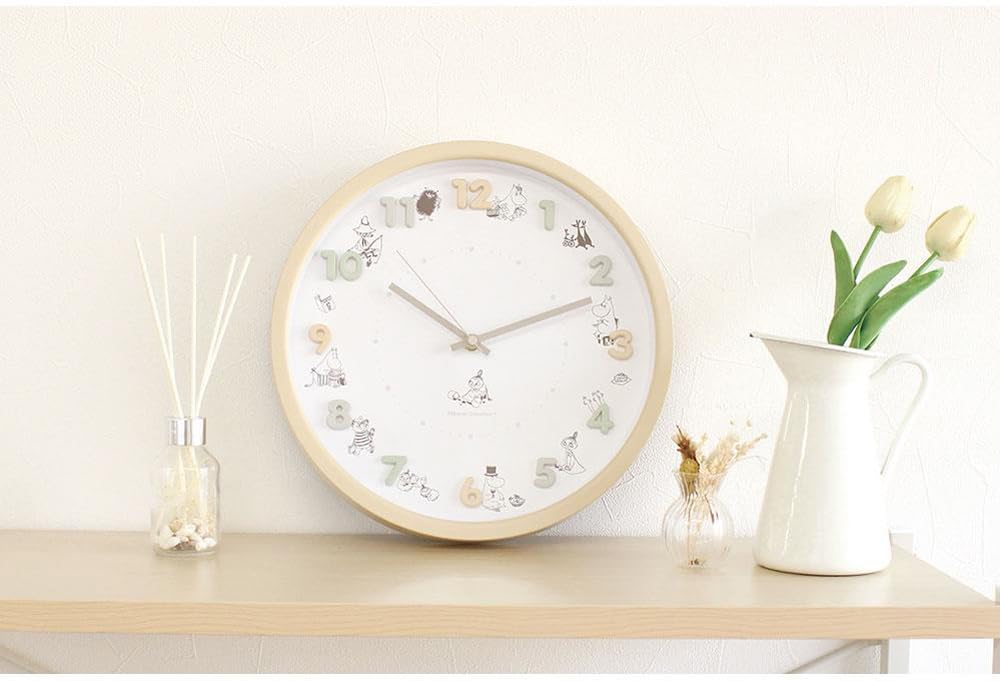 Nástěnné hodiny Tees Factory Moomin Icon béžové MO-5520472BE