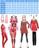 Darling In the Franxx Cosplay Uniform Tights Cosplay [NOKIJP] (Zero Two, XXL)