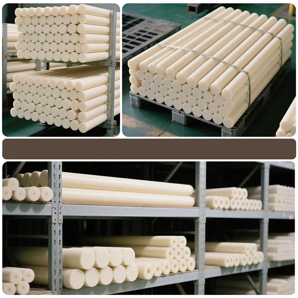 1Pcs Diameter 6-65mm High Temperature PEEK Rod Bar Tube Length ,200mm, 300mm, 500mm Polyetheretherketone CNC Round Rod