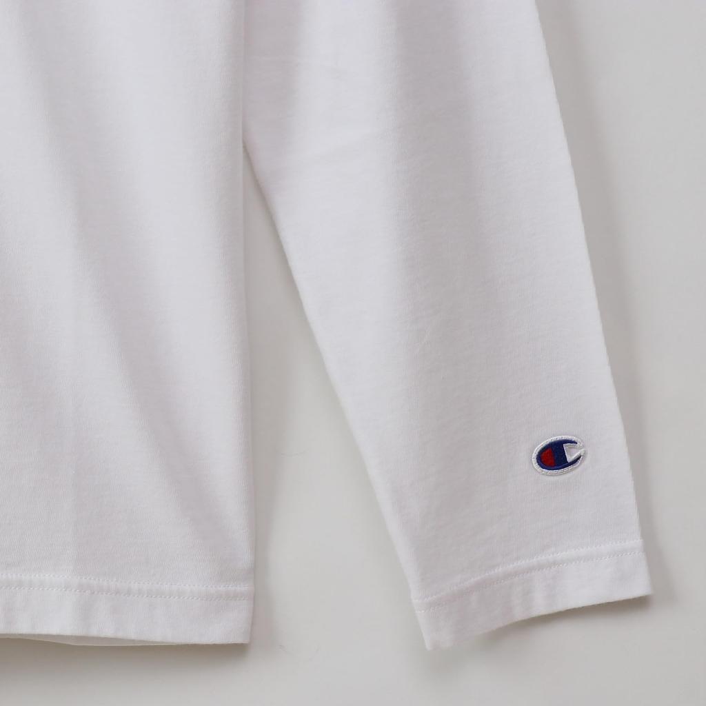 Champion Basic Long Sleeve Crew Embroidered Men's T-Shirt, Neck, 100% Cotton, One-Point Logo, C3-P401Z-010-L