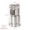 Portable Stainless Steel Camping Wood Stove Set