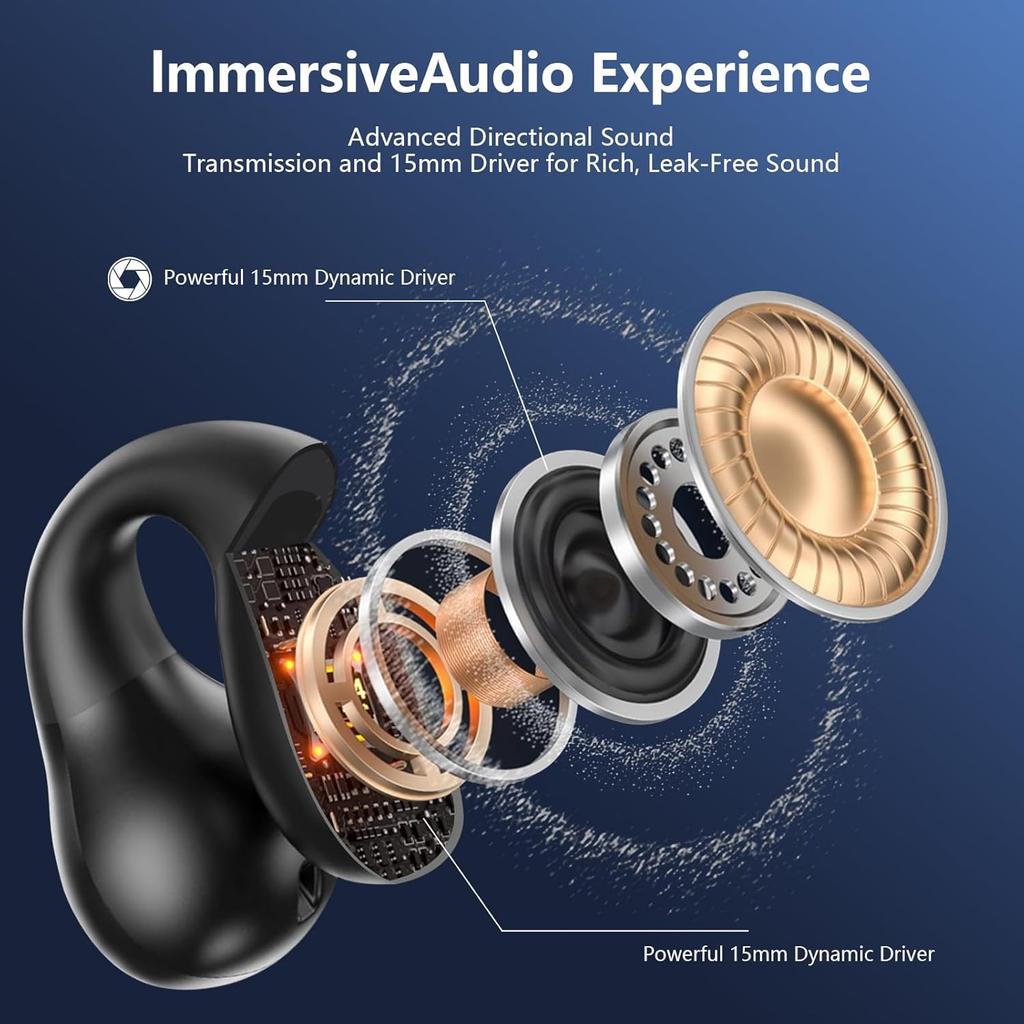 AI Translation Earbuds Real Time Translator Earphones 144 Languages Accents Audifonos Traductores Open Ear Clip Wireless Headphones Fit iOS Android