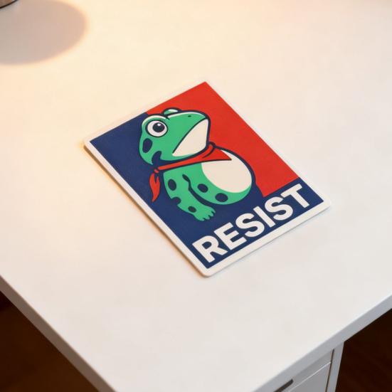 1/2Pcs Resist Frog Wall Decoration 3D Printed Vintage Attitude Frog Wall Art Sculpture Hilarious Home Office Living Room Wall Hanging Ornament