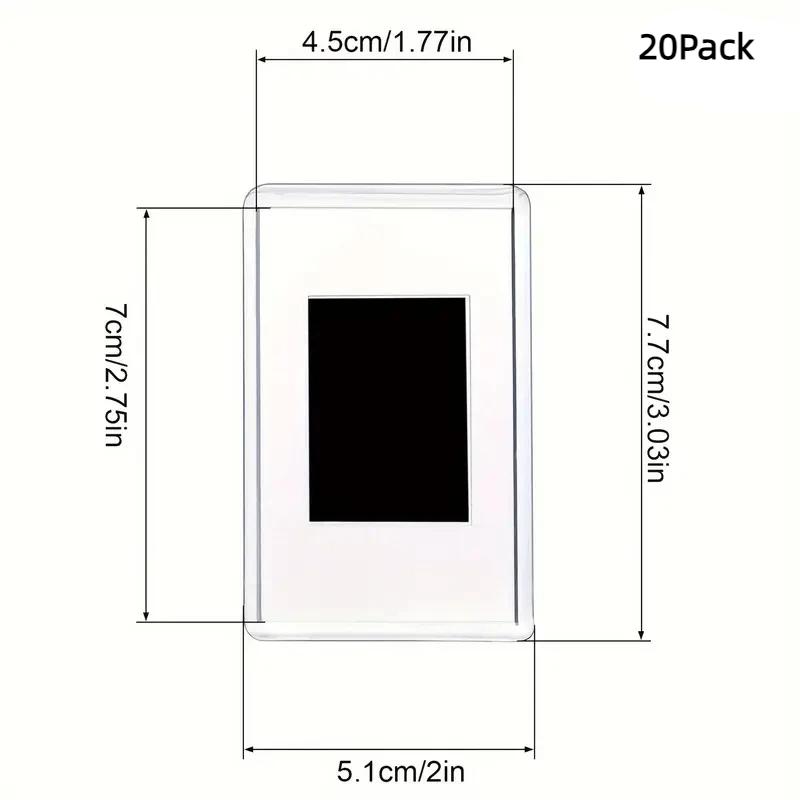12/20Pcs Blank Photo Frame, Insert Fridge Magnets, Mini Magnetic Refrigerator Photo Picture Frames, 2x3.03 In