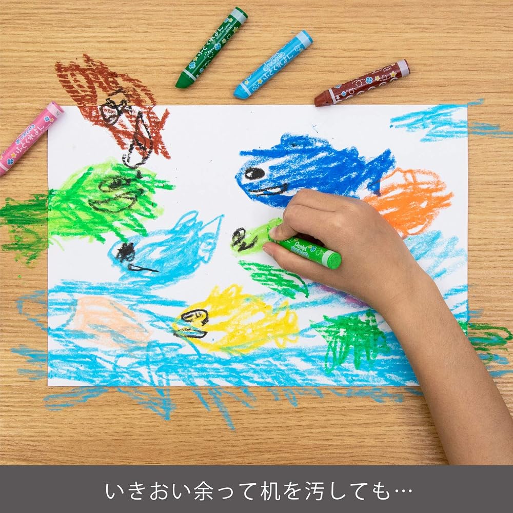 Pentel Crayon: Wake Me Up with Water GWM1-12 12 Colors