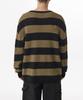 Musinsa Standard 90S Grunge Stripe Crew Neck Knit [Beige/Black]