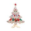 Weihnachts Bunte Strassstern Baum Broschen Klassisch Trendige Weihnachtsbaum Anstecker Für Damen Herren Neujahrsparty Feiertags Schmuck Geschenk