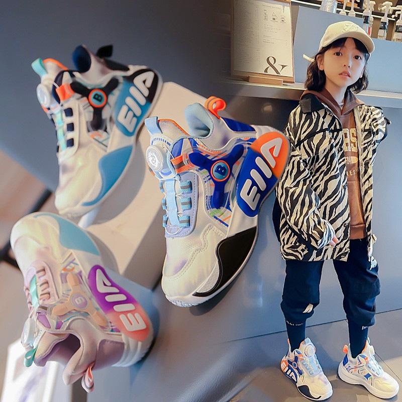 Girls' Sports Shoes 2025 Spring and Autumn New Middle-aged and Older Children's Leisure Children's Running Dad Shoes Boys' Basketball Shoes